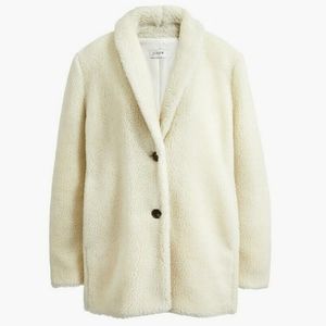 J. Crew Factory Fleece Teddy Shawl Collar Coat